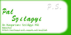 pal szilagyi business card